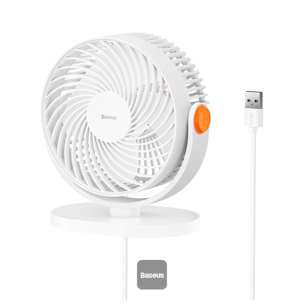 Baseus Serenity Desktop Fan Noiseless operation / Hang-and stand use / Powerful airflow / Detachable and washable White Baseus Serenity Desktop Fan Noiseless operation / Hang-and stand use / Powerful airflow / Detachable and washable White
